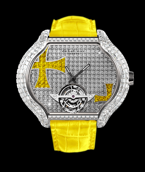 Replica DeLaCour Cross Yellow Sapphire WAWG2610-0140T Watch